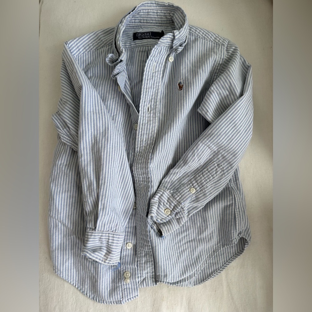 3T Polo Ralph Lauren Toddler Boy Blue Striped Button Down